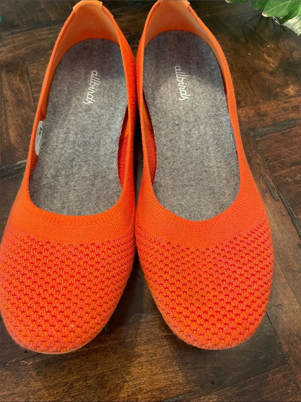 allbirds Orange Knit Women’s Ballet Flats